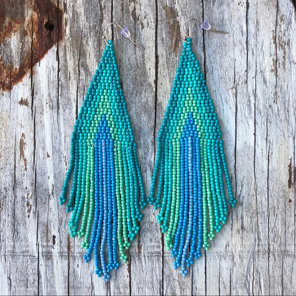 FP Ombré Beaded Tassel Earrings! - Picture 2 of 4